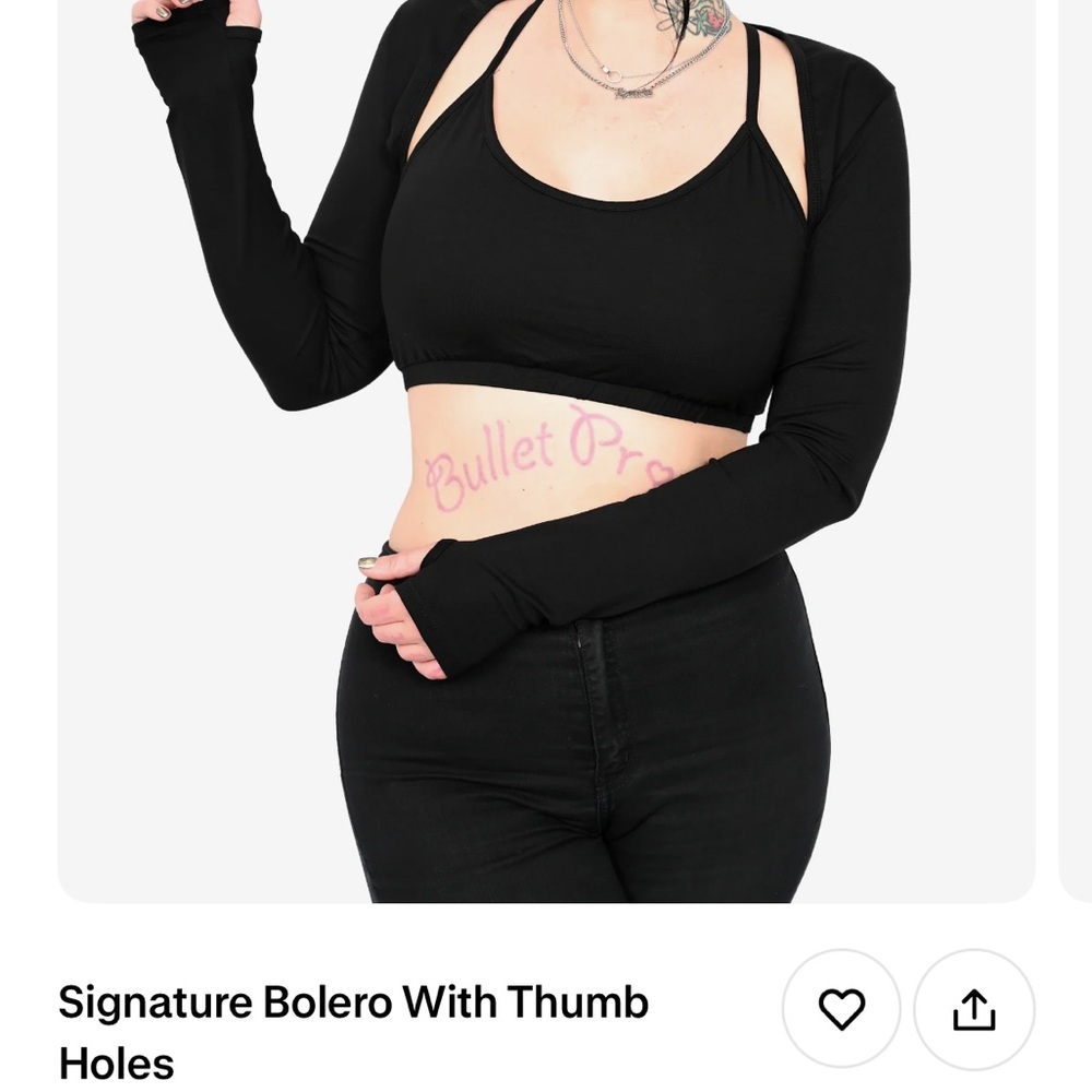 Chic Black Long Sleeve Crop Top